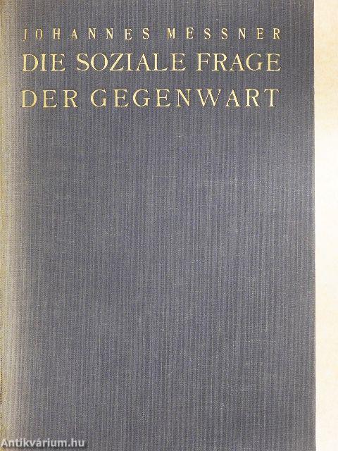 Die soziale Frage der Gegenwart
