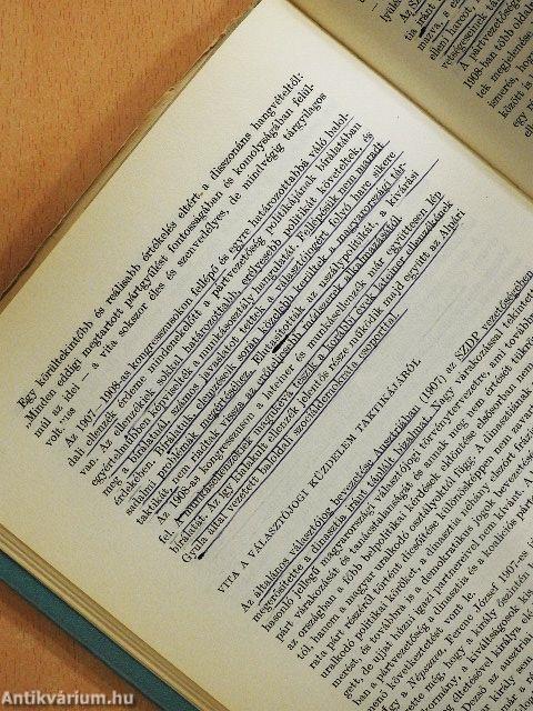 A magyarországi Szociáldemokrata Párt ellenzéke és tevékenysége