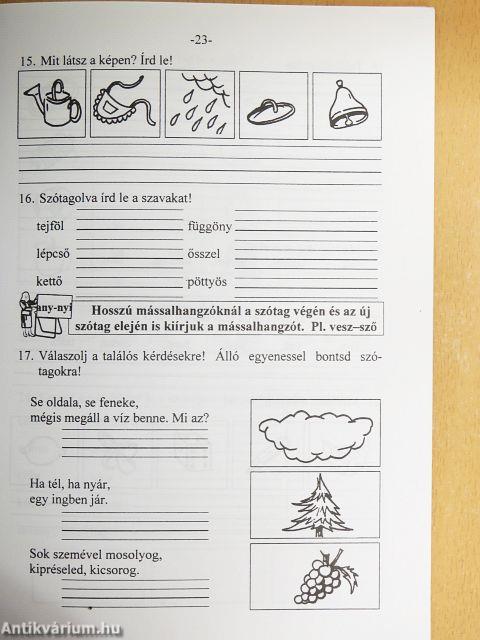 Anyanyelvi gyakorlófüzet 1. o.