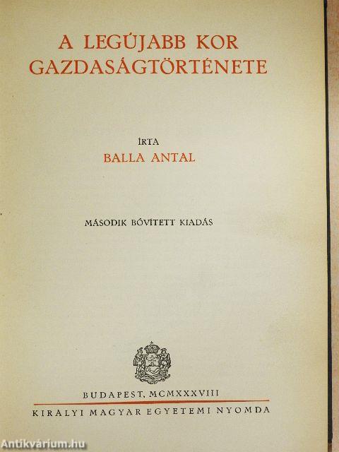 A legújabb kor gazdaságtörténete