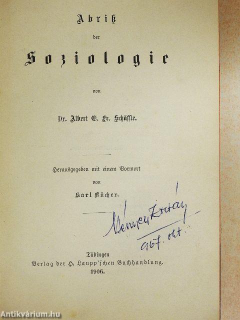 Abriß der Soziologie (gótbetűs)