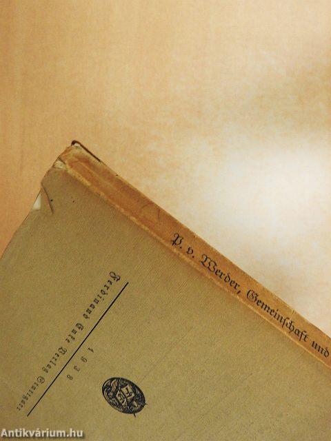 Gemeinschaft und Herrschaft als Staats- und Kulturtypen (gótbetűs)