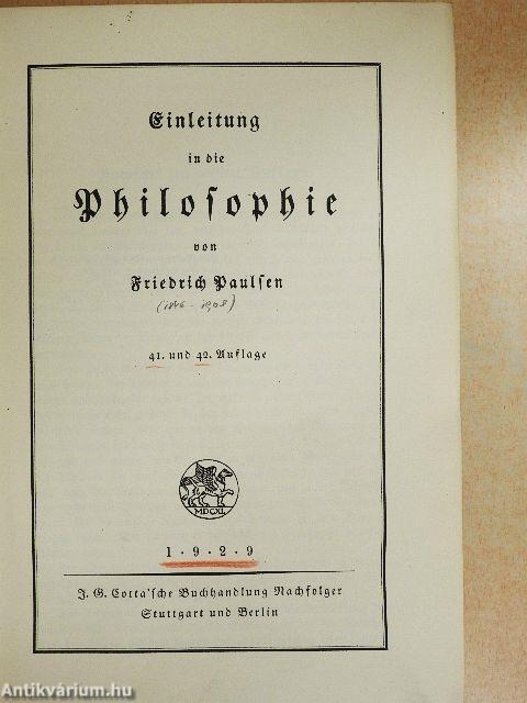 Einleitung in die Philosophie (gótbetűs)