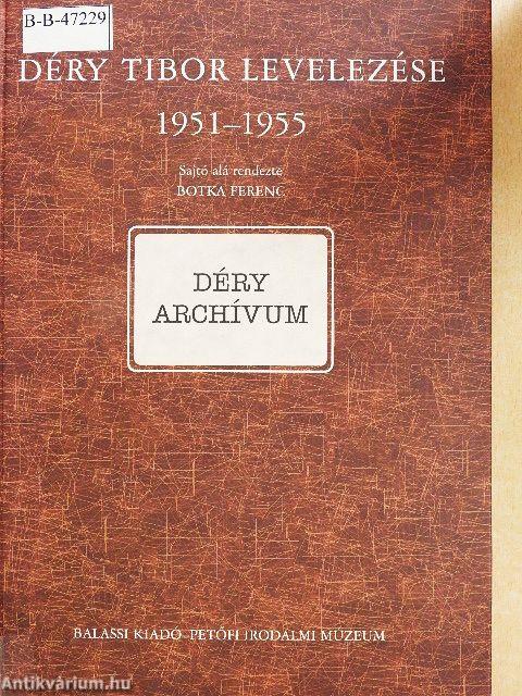 Déry Tibor levelezése II/B.
