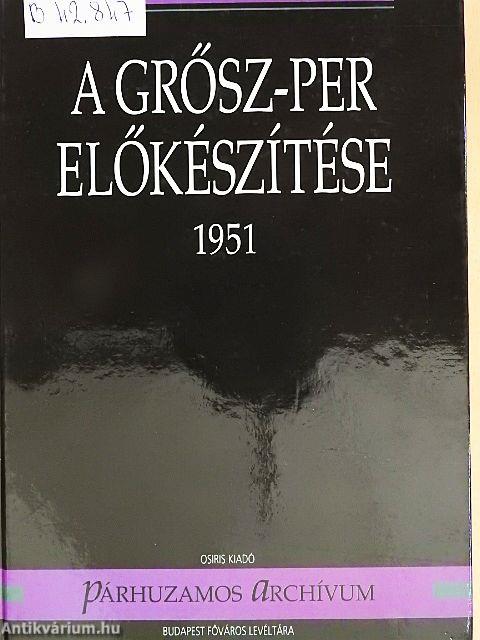 A Grősz-per előkészítése