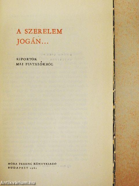 A szerelem jogán...