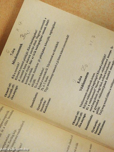 Általános iskolai óravázlatok a római katolikus hitoktatáshoz