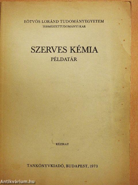 Szerves kémia  - Példatár