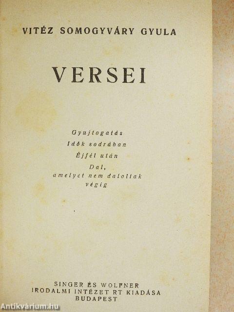 Vitéz Somogyvári Gyula versei