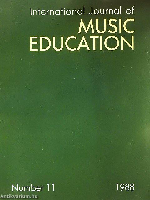 International Journal of Music Education 1988/11.