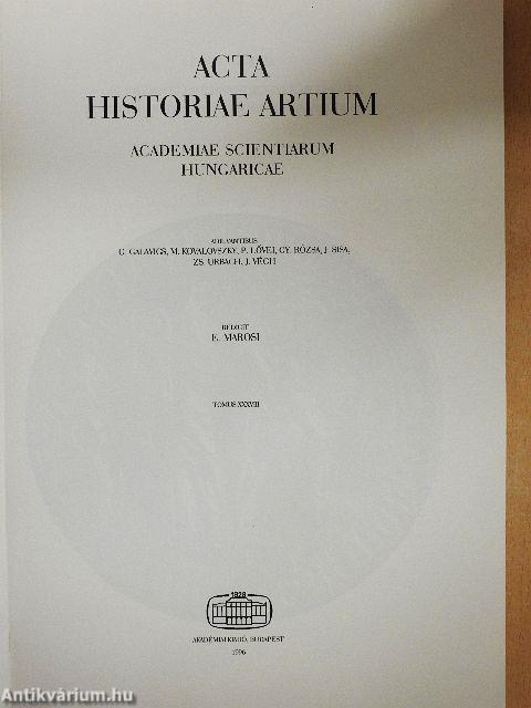 Acta Historiae Artium 1996
