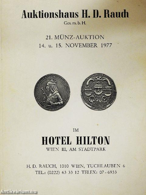 Auktionshaus H. D. Rauch Ges. m. b. H. 21. Münz-Auktion