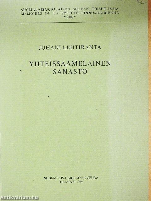 Yhteissaamelainen Sanasto