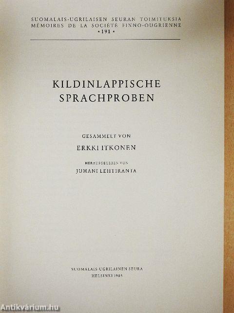 Kildinlappische Sprachproben