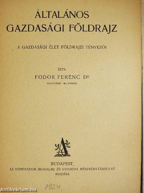 Általános gazdasági földrajz