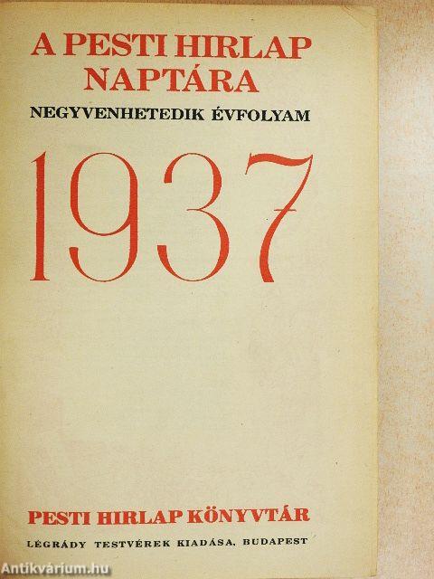 A Pesti Hirlap naptára 1937