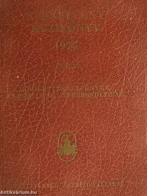 Szerelvény kézikönyv I.