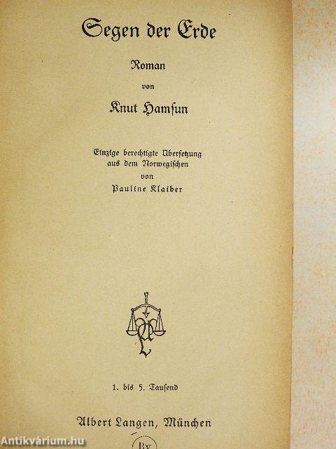 Segen der Erde (gótbetűs)