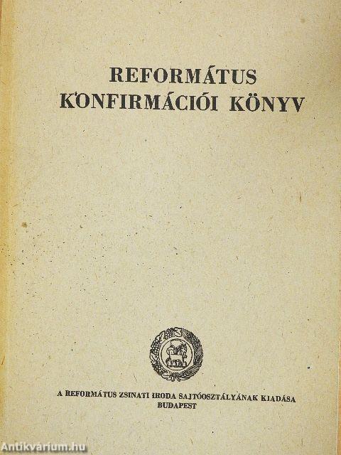 Református konfirmációi könyv
