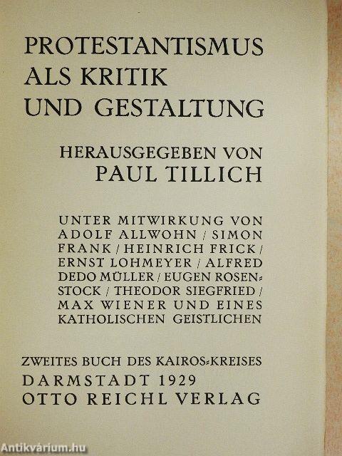 Protestantismus als Kritik und Gestaltung