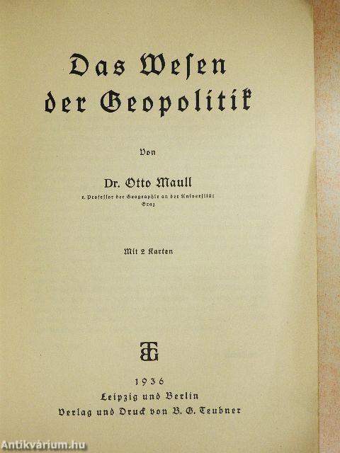 Das Wesen der Geopolitik (gótbetűs)