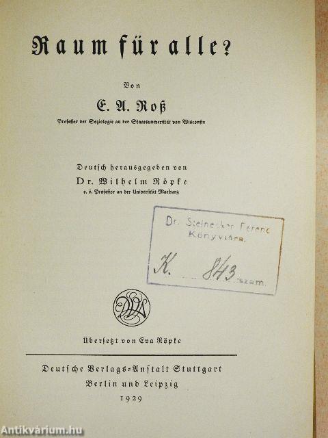 Raum für alle? (gótbetűs)