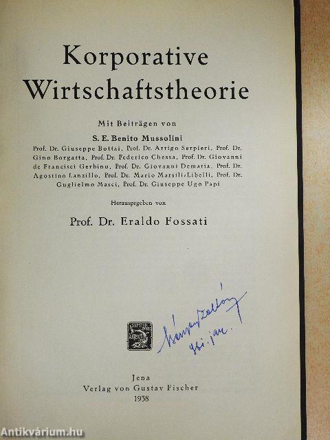 Korporative Wirtschaftstheorie