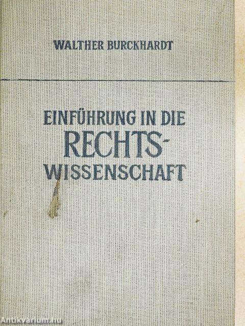 Einführung in die Rechtswissenschaft