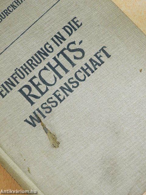 Einführung in die Rechtswissenschaft