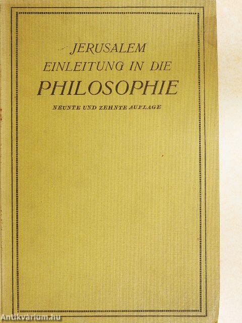 Einleitung in die Philosophie