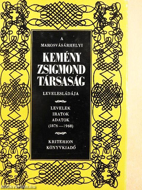 A marosvásárhelyi Kemény Zsigmond Társaság levelesládája