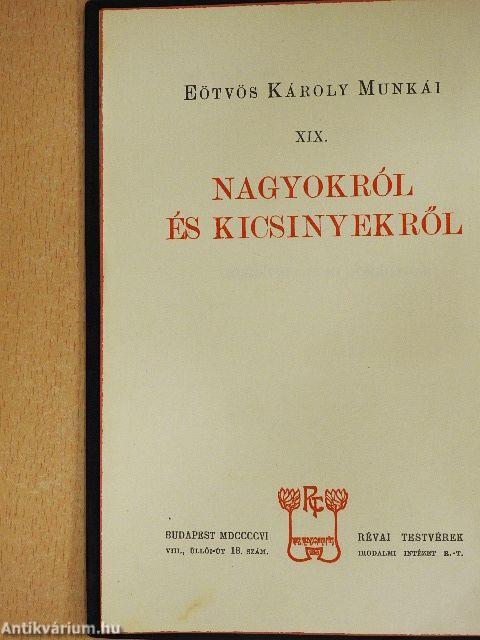 Nagyokról és kicsinyekről