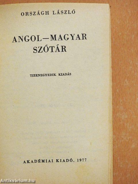 Angol-magyar szótár