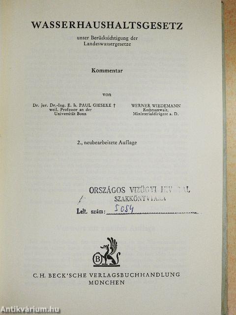 Wasserhaushaltsgesetz