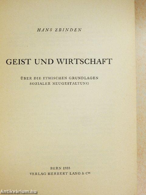 Geist und Wirtschaft