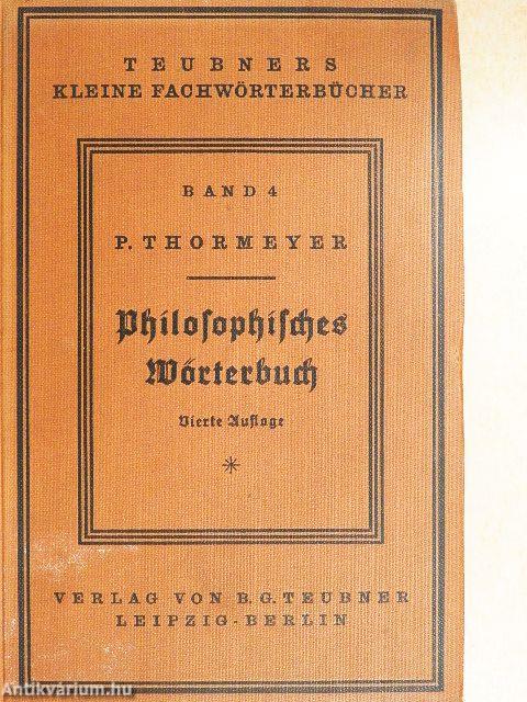 Philosophisches Wörterbuch (gótbetűs)