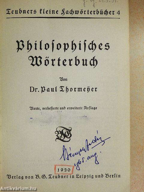 Philosophisches Wörterbuch (gótbetűs)
