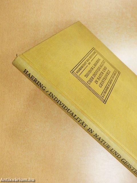 Über Individualität in Natur- und Geisteswelt