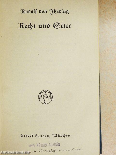 Recht und Sitte (gótbetűs)