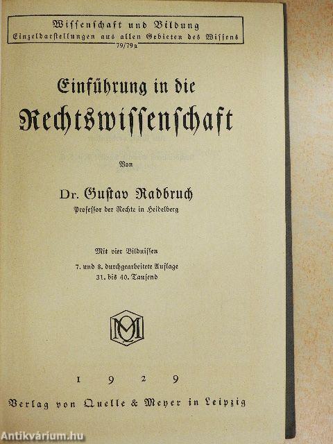 Einführung in die Rechtswissenschaft (gótbetűs)