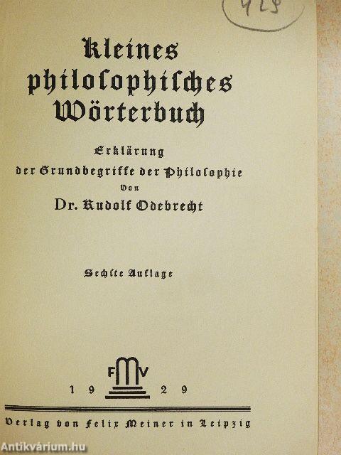Kleines Philosophisches Wörterbuch (gótbetűs)