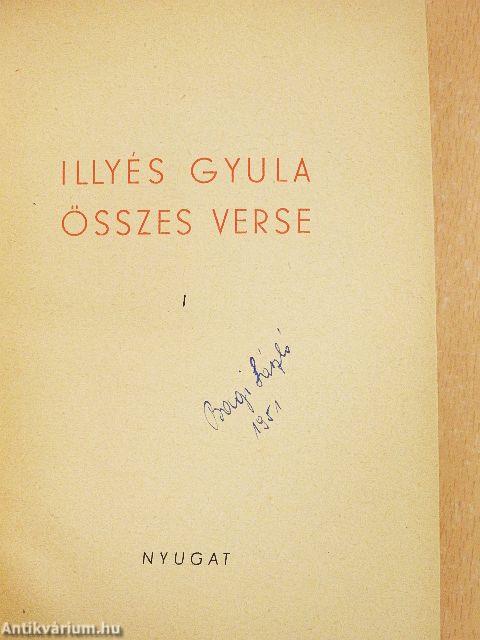 Illyés Gyula összes verse I-III.