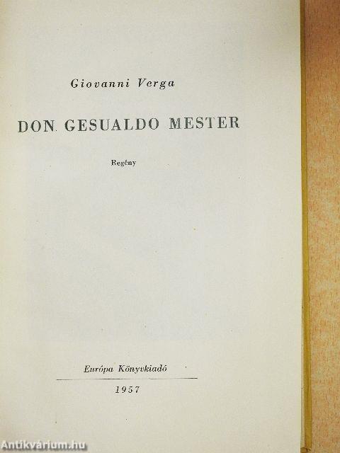 Don Gesualdo mester