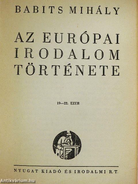 Az európai irodalom története