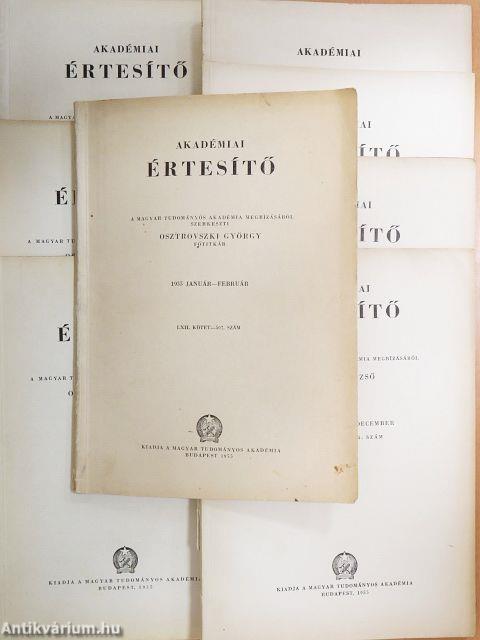 Akadémiai értesítő 1955. január-december