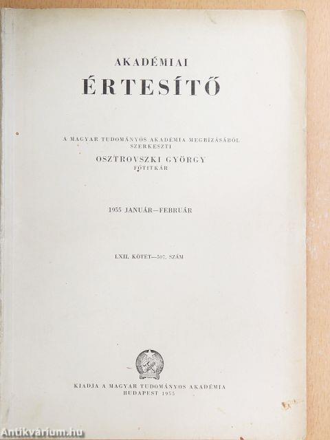 Akadémiai értesítő 1955. január-december