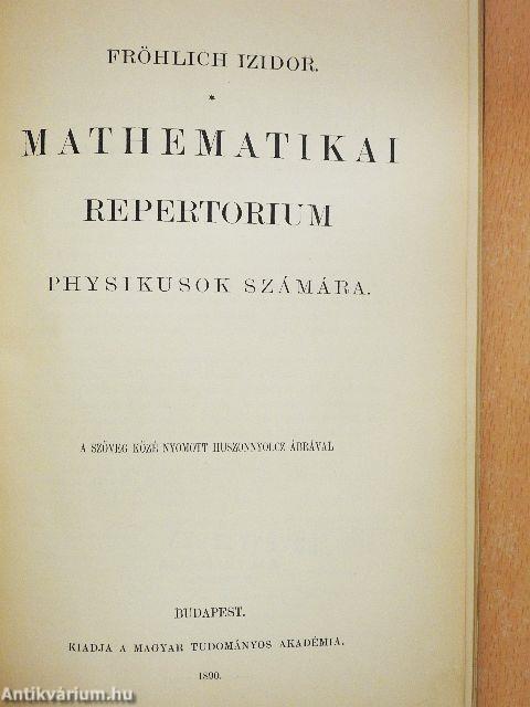 Mathematikai repertorium physikusok számára