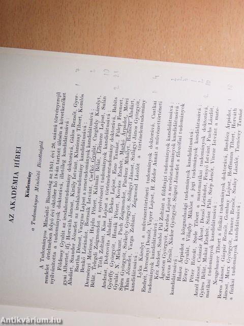 Akadémiai Értesítő 1953. január-május, augusztus-december (nem teljes évfolyam)