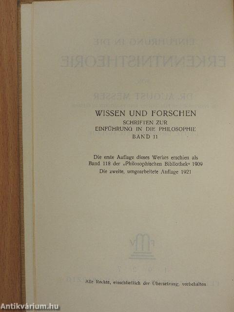 Einführung in die Erkenntnistheorie