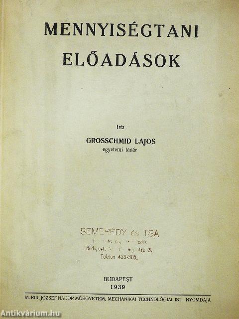 Mennyiségtani előadások